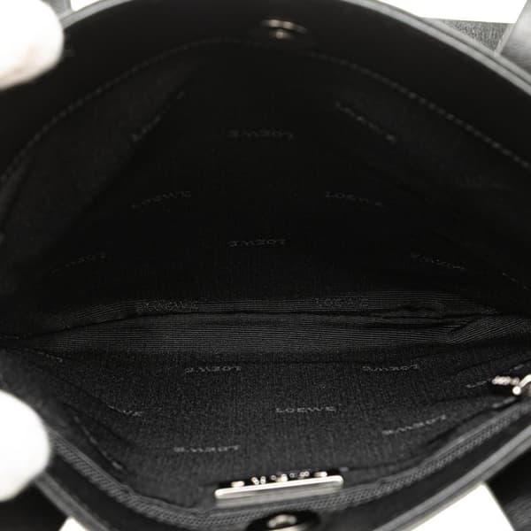 Pre-owned LOEWE Anagram Leather Tote Black