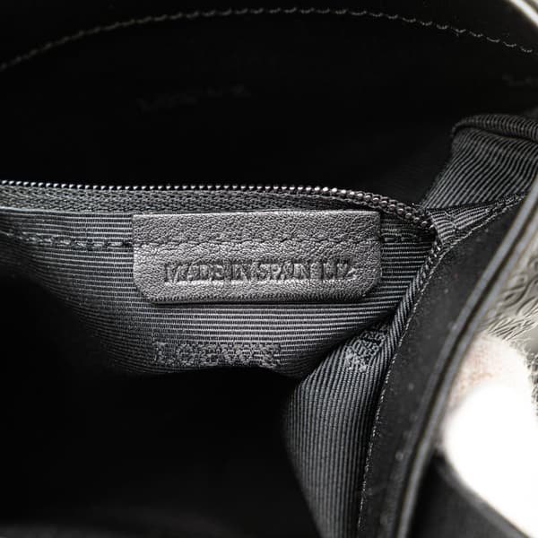 Pre-owned LOEWE Anagram Leather Tote Black