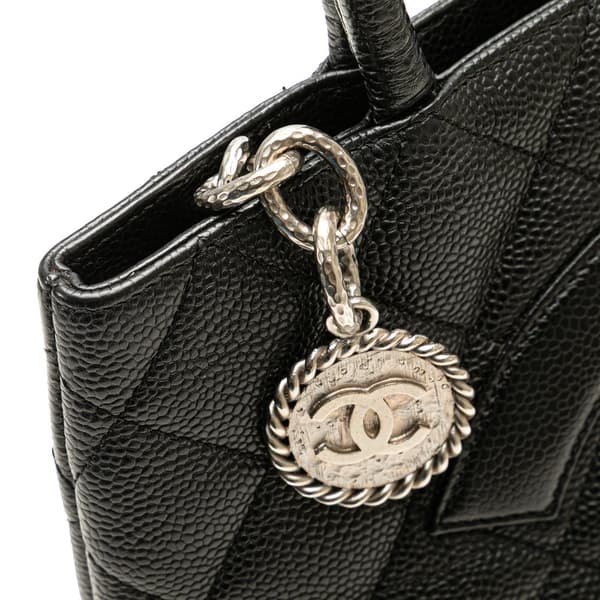 Pre-owned Chanel Caviar Medallion Tote Black