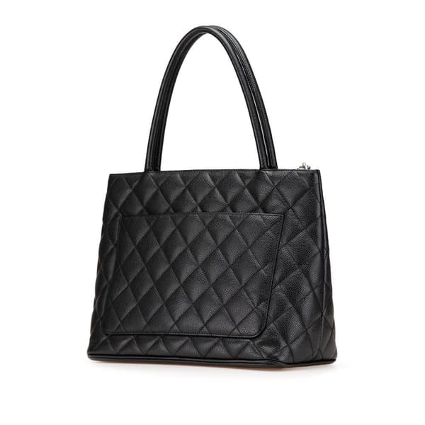 Pre-owned Chanel Caviar Medallion Tote Black