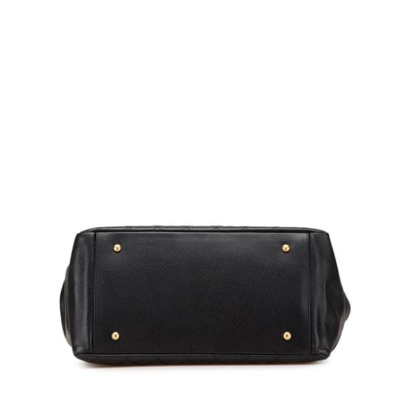 Pre-owned Chanel Grand Quilted Caviar Timeless Shopping Tote Black