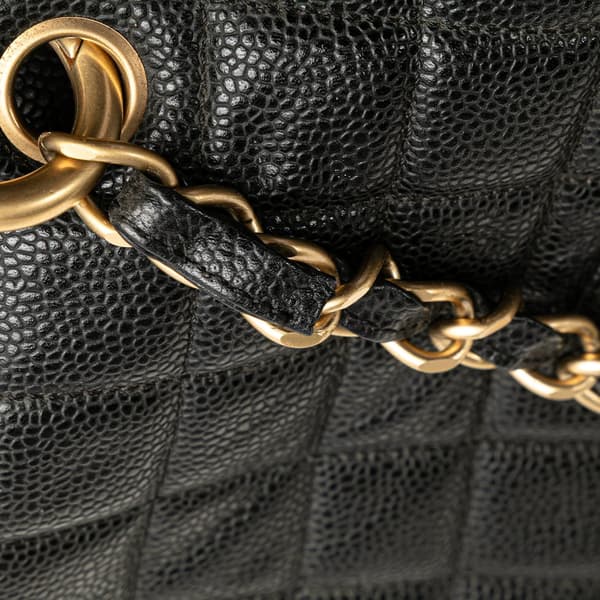 Pre-owned Chanel Grand Quilted Caviar Timeless Shopping Tote Black