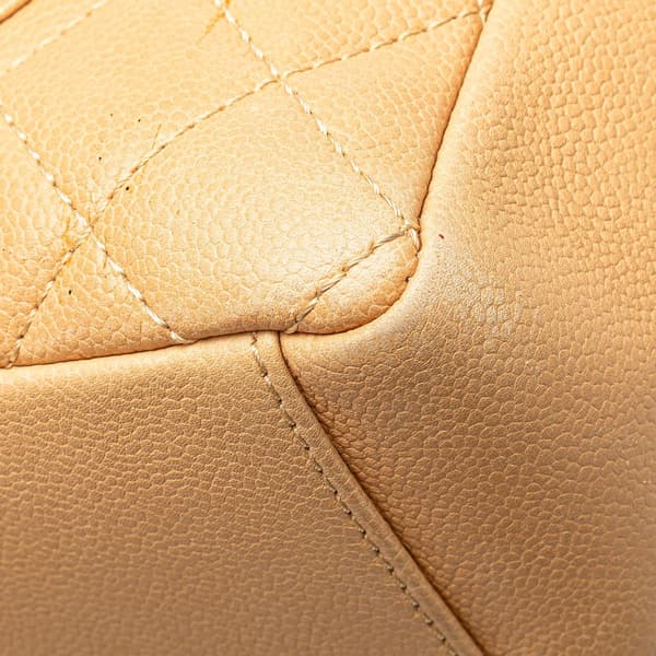 Pre-owned Chanel Caviar Petite Shopping Tote Brown