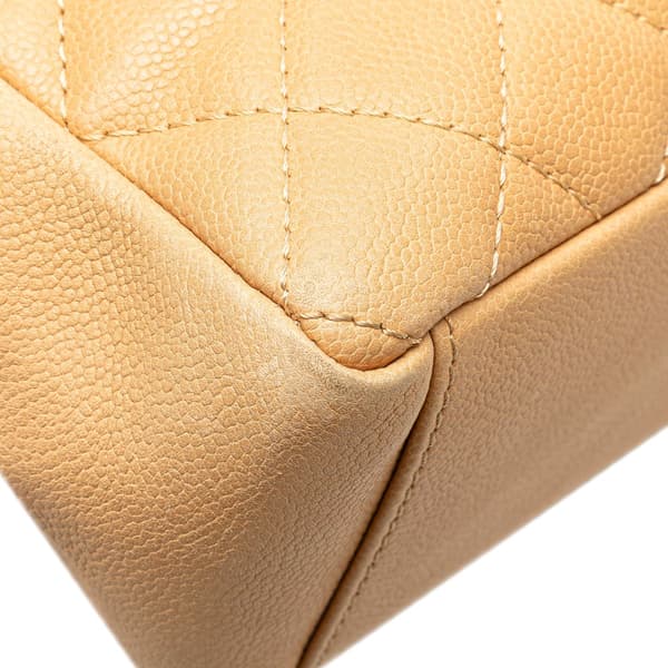 Pre-owned Chanel Caviar Petite Shopping Tote Brown