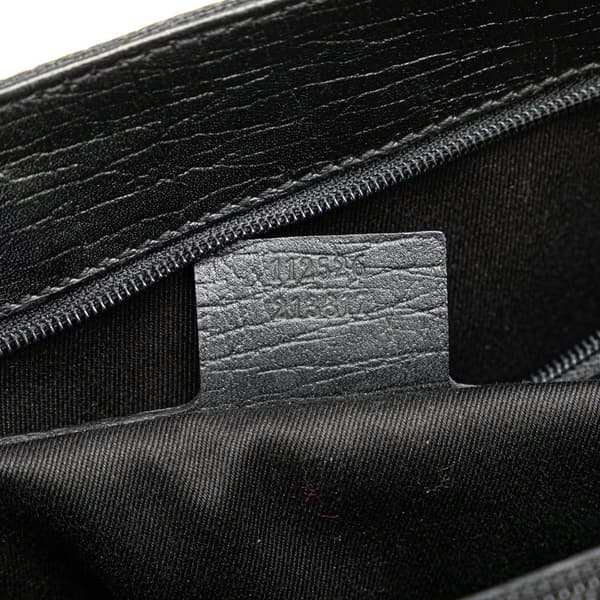 Pre-owned Gucci GG Canvas Bamboo Tote Black
