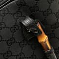 Miniatyrbilde 9 av 10: Pre-owned Gucci GG Canvas Bamboo Tote Black
