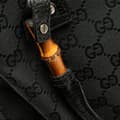 Miniatyrbilde 10 av 10: Pre-owned Gucci GG Canvas Bamboo Tote Black