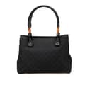 Miniatyrbilde 1 av 10: Pre-owned Gucci GG Canvas Bamboo Tote Black