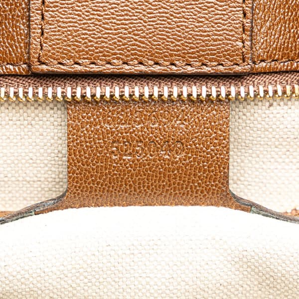 Pre-owned Gucci Medium GG Canvas Horsebit 1955 Tote Brown