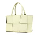 Pikkukuva 2 / 10: Pre-owned Bottega Veneta Small Lambskin Intrecciato Arco Tote White