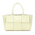 Pikkukuva 1 / 10: Pre-owned Bottega Veneta Small Lambskin Intrecciato Arco Tote White
