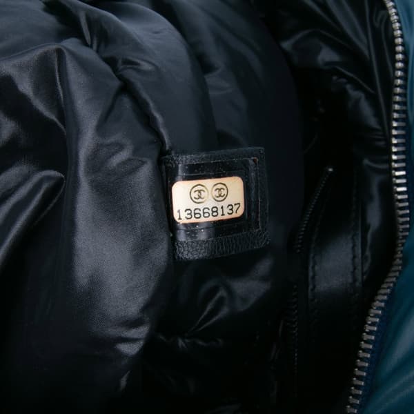 Pre-owned Chanel Small Quilted Nylon Coco Cocoon Tote Blue