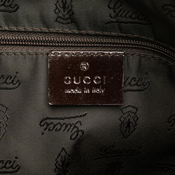 Pre-owned Gucci GG Canvas Web Jolie Tote Brown