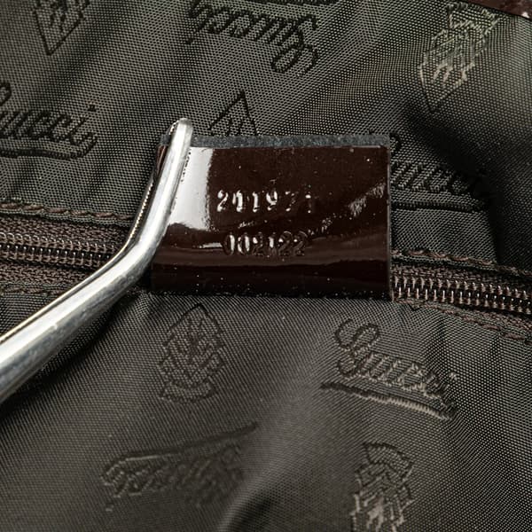 Pre-owned Gucci GG Canvas Web Jolie Tote Brown