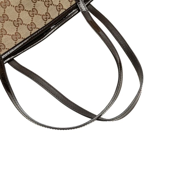 Pre-owned Gucci GG Canvas Web Jolie Tote Brown