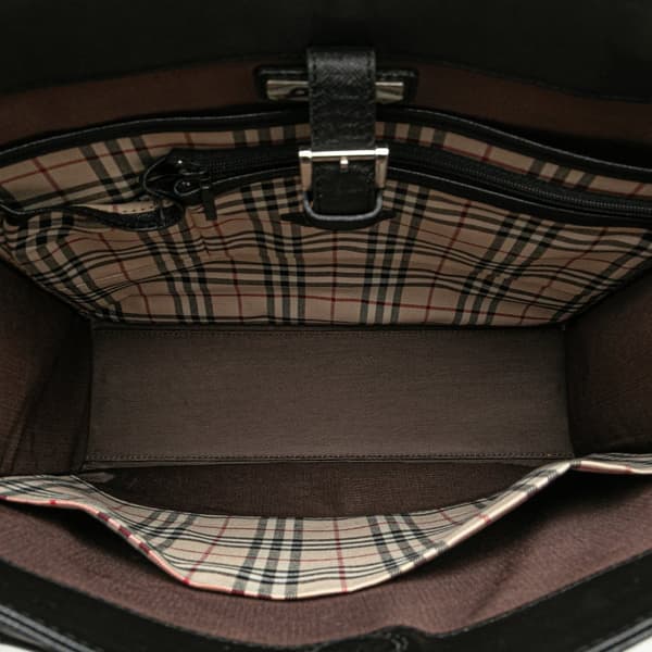 Pre-owned Burberry Leather Tote Black