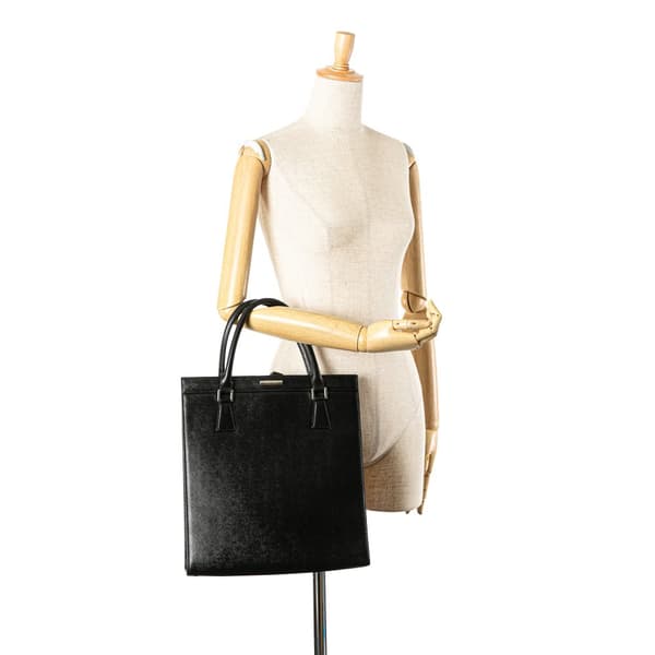Pre-owned Burberry Leather Tote Black