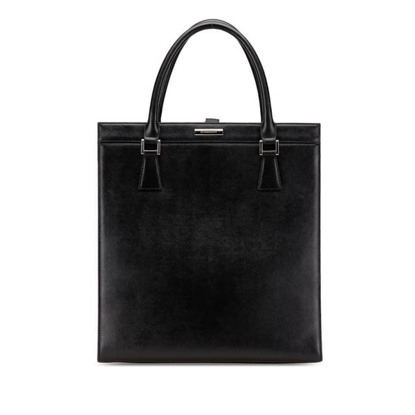 Pre-owned Burberry Leather Tote Black