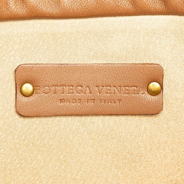 Pre-owned Bottega Veneta Mini Nappa Intrecciato Shopper Tote Brown