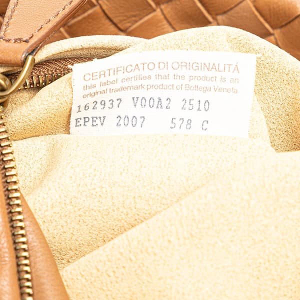 Pre-owned Bottega Veneta Mini Nappa Intrecciato Shopper Tote Brown