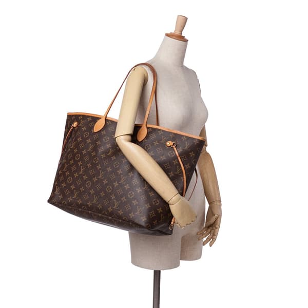 Pre-owned Louis Vuitton Monogram Neverfull GM Brown