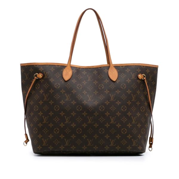 Pre-owned Louis Vuitton Monogram Neverfull GM Brown
