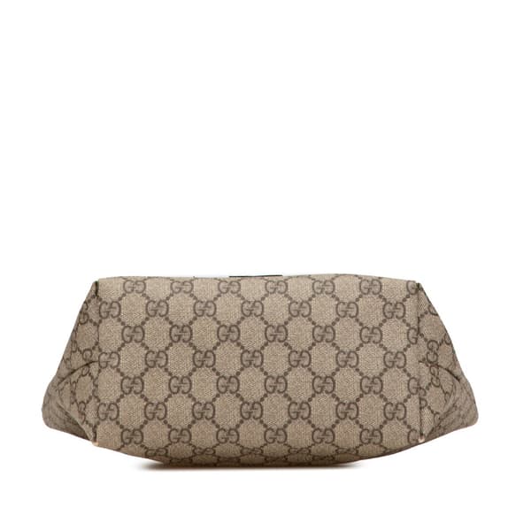 Pre-owned Gucci GG Supreme Kids Rabbit Tote Brown