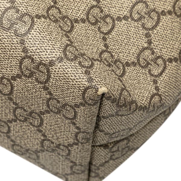 Pre-owned Gucci GG Supreme Kids Rabbit Tote Brown