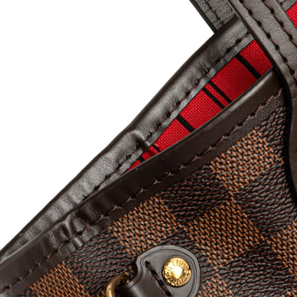 Pre-owned Louis Vuitton Damier Ebene Neverfull PM Brown