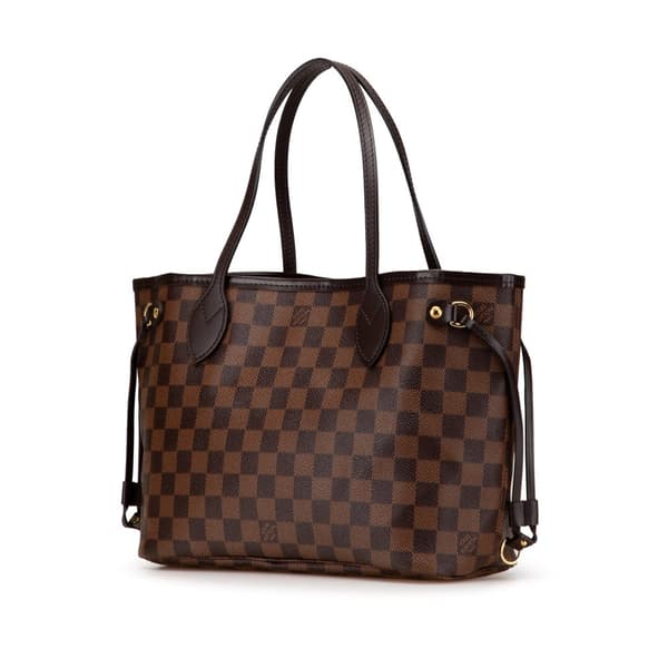 Pre-owned Louis Vuitton Damier Ebene Neverfull PM Brown