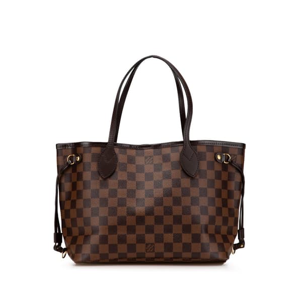 Pre-owned Louis Vuitton Damier Ebene Neverfull PM Brown
