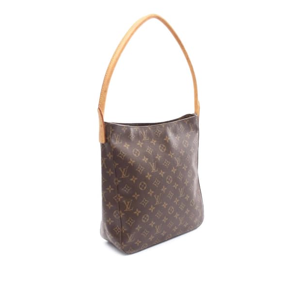 Pre-owned Louis Vuitton LOUIS VUITTON Looping GM Shoulder Bag M51145 Monogram PVC coated canvas leather Brown Used Women