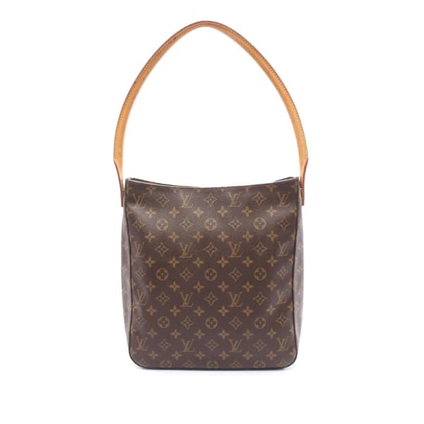 Pre-owned Louis Vuitton LOUIS VUITTON Looping GM Shoulder Bag M51145 Monogram PVC coated canvas leather Brown Used Women