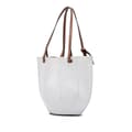 Miniatyrbild 3 av 10: Pre-owned LOEWE Paulas Ibiza Denim Shell Basket Tote White