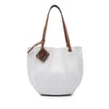 Miniatyrbild 1 av 10: Pre-owned LOEWE Paulas Ibiza Denim Shell Basket Tote White