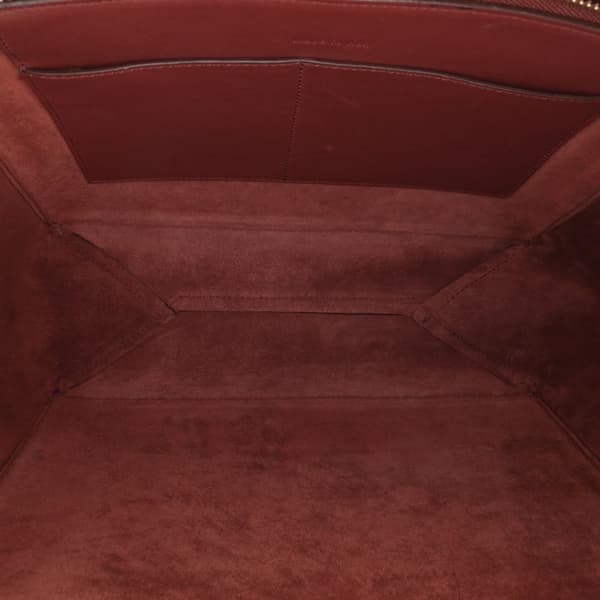 Pre-owned Celine Medium Calfskin Trifold Tote Red