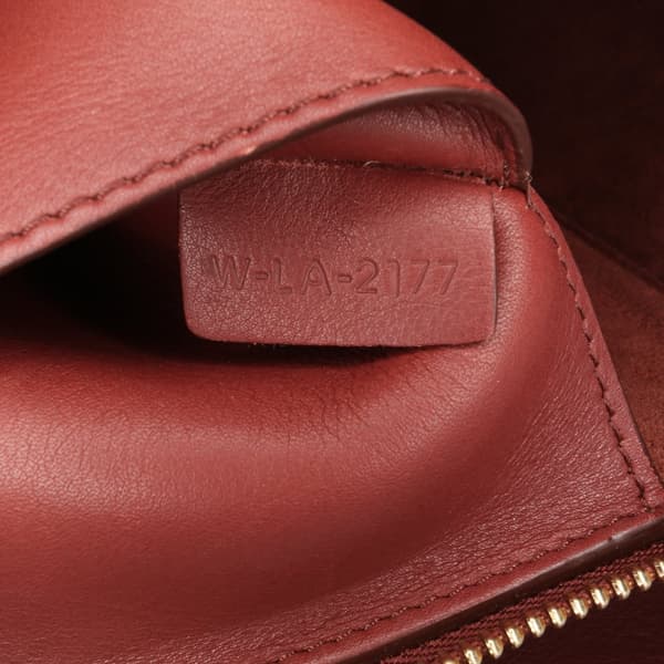 Pre-owned Celine Medium Calfskin Trifold Tote Red