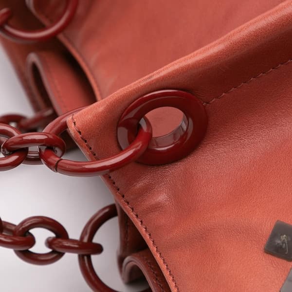 Pre-owned Bottega Veneta Vitello Mosaico Laque Tote Red