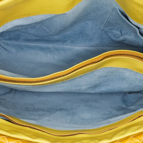 Pre-owned Bottega Veneta Leather Intrecciato Tote Yellow