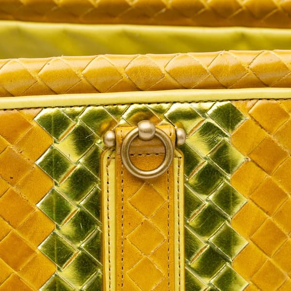 Pre-owned Bottega Veneta Leather Intrecciato Tote Yellow