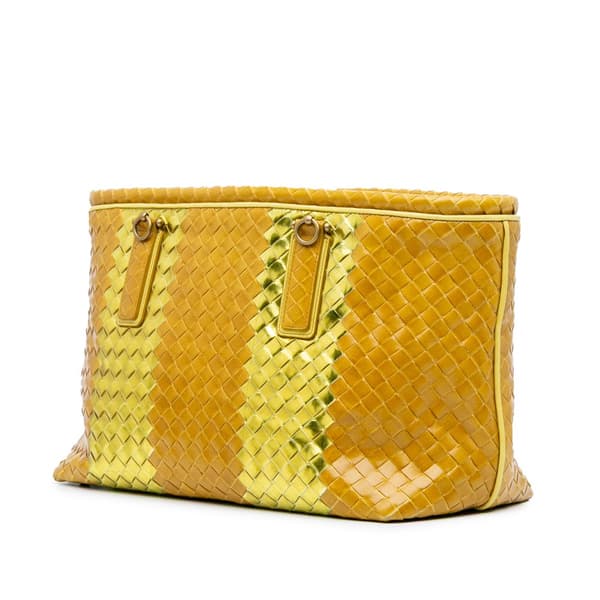 Pre-owned Bottega Veneta Leather Intrecciato Tote Yellow