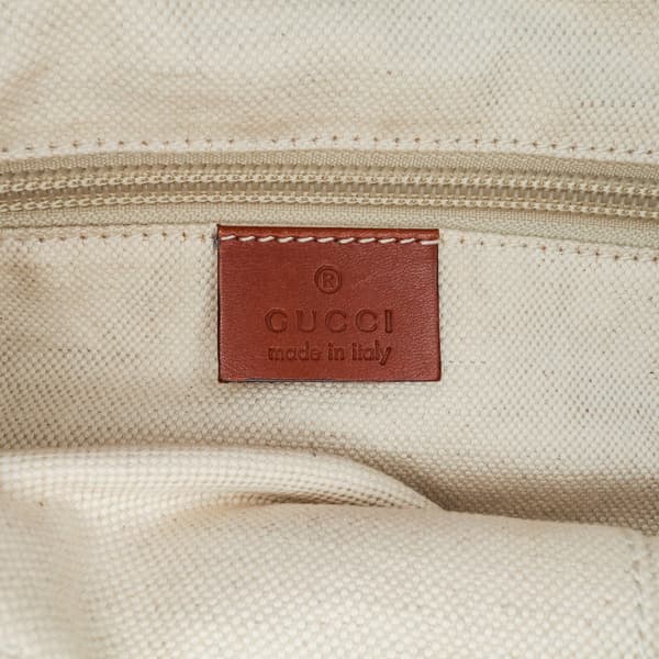 Pre-owned Gucci GG Canvas Tote Red