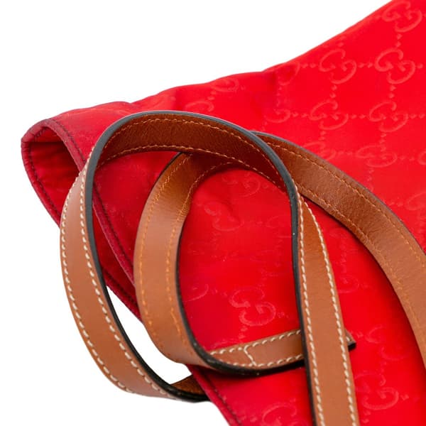 Pre-owned Gucci GG Canvas Tote Red