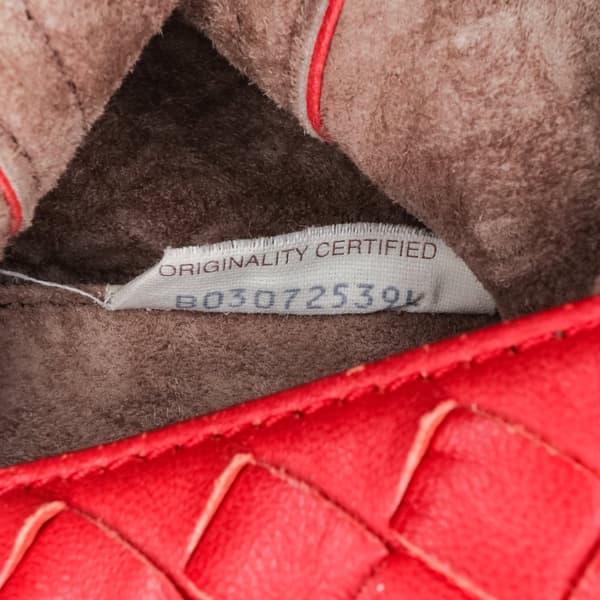 Pre-owned Bottega Veneta Nappa Intrecciato Tote Red