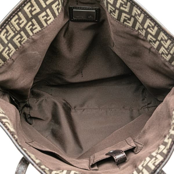 Pre-owned Fendi Zucchino Canvas Tote Brown