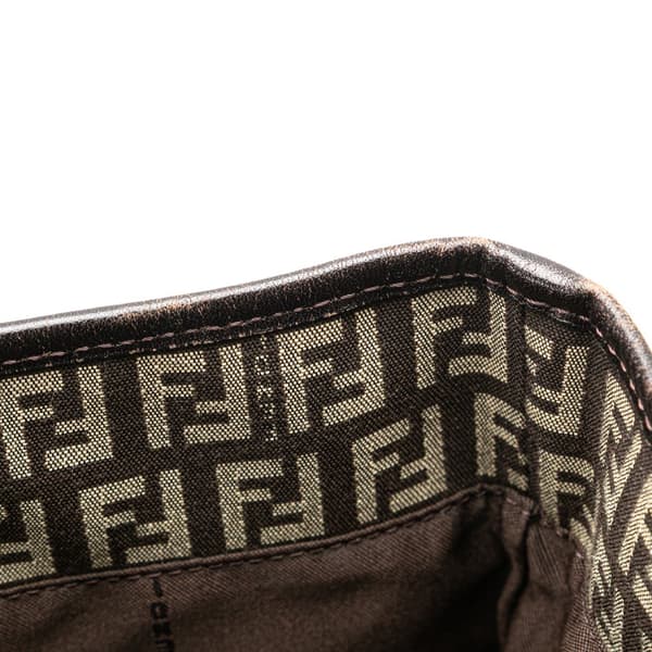 Pre-owned Fendi Zucchino Canvas Tote Brown