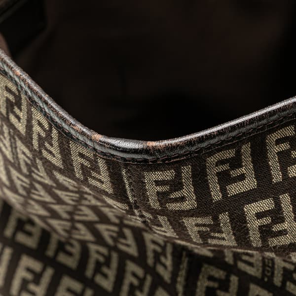 Pre-owned Fendi Zucchino Canvas Tote Brown