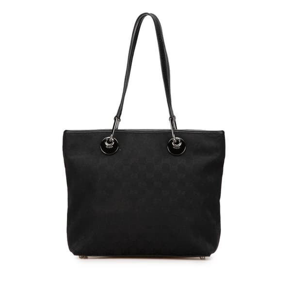 Pre-owned Gucci GG Canvas Eclipse Tote Black