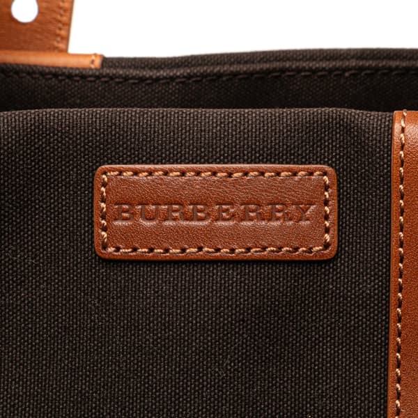 Pre-owned Burberry Canvas Tote Brown