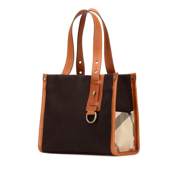 Pre-owned Burberry Canvas Tote Brown